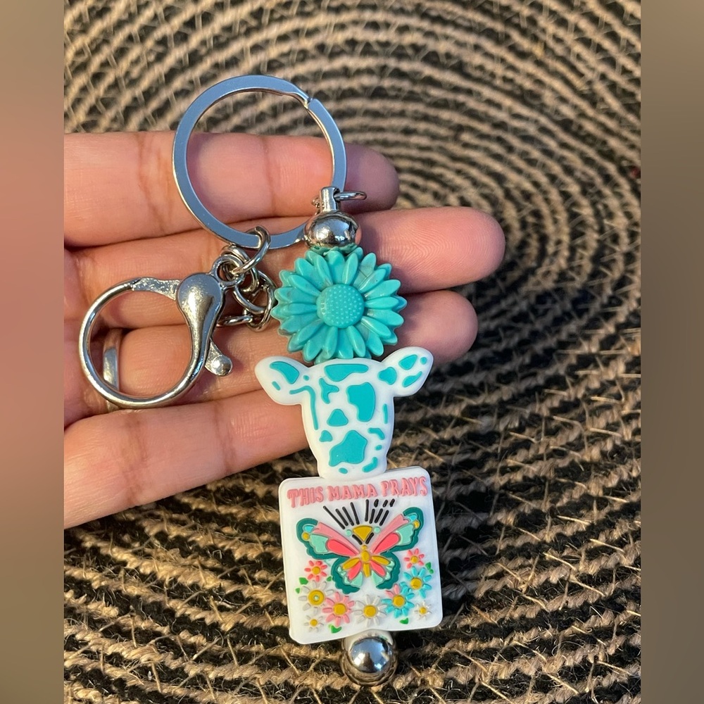 This Mama Prays Keychain